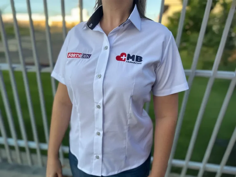 camisa social personalizada manga curta